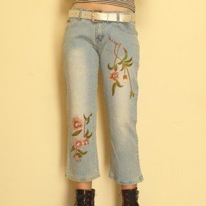 Embroidered Y2K Jeans